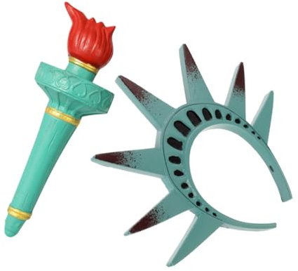 OATIPHO 1 Set Freiheitsstatue Stirnband Freiheitsstatue Fackel Freiheitsstatue Souvenir Freiheitsstatue Krone Freiheitsstatue Kostüm Outfits Kostüme Die Krone Patriotisches Party
