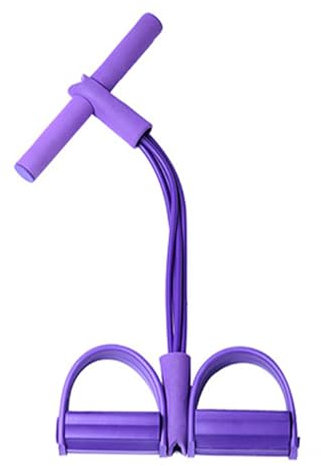 Bodybuilding Expander Bauchtrainer,Fitness-Zugseil Trainingsgeräte,4 Röhren Pedalwiderstandsband,Pedal Widerstandsband Elastische,Sit-Up Trainingsgeräte,Multifunktions-Leg-Exerciser,Kiuiom