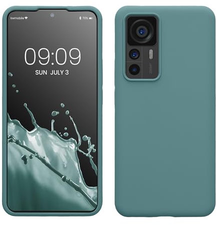 kwmobile Hülle kompatibel mit Xiaomi 12T / 12T Pro Hülle - Silikon Handy Case - Handyhülle weiche Oberfläche - kabelloses Laden - Arctic Night