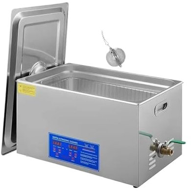 TIEOAXFT Pulitore ad ultrasuoni for elettrodomestici da 1,3-30 Litri, Macchina for la Pulizia ad ultrasuoni, Lavatrice Portatile(6L)