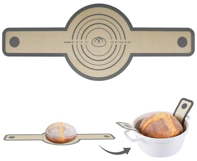 Huglux Silicone Bread Sling for Dutch Oven, 1 Pack Reusable Non Stick Mat | Heat Resistant Bread Sling With Handles For Transferring Sourdough, Baking Bread And Everyday Baking