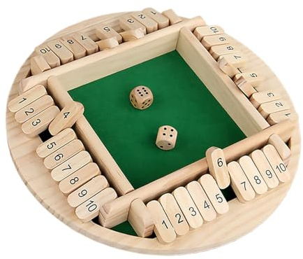 Lunaobrik Würfelspiel, lustiges Würfelspiel, zusätzliche Spiele, tragbar, Holzbrettspiele für Geburtstagsfeiern, Pub, Familientreffen, Klassenzimmer