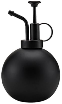 Retro-Edelstahl-Gießkanne, Schwarze Metall-Sprühflasche for Garten- und Heimbewässerungswerkzeug