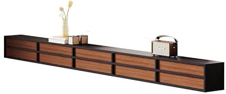 Lkvent Mueble TV Soporte Flotante for TV, Mueble de TV montado en la Pared, Consola Multimedia de Entretenimiento de Madera, Centro, Sala de Estar y Dormitorio suspendido(1.2m*2 Draws)