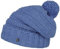 LIERYS Jil Oversize Bommelmütze Damen - Umschlagmütze mit Schurwolle - Damenmütze Made In Germany - Strickmütze mit Innenfutter (Fleece) - One Size 54-59 cm - Mütze Herbst/Winter hellblau One Size