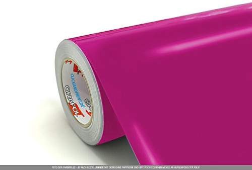 CLICKANDPRINT 3m Klebefolie, 63cm breit, Pink PR » Klebefolie/Stickerfolie/Selbstklebefolie