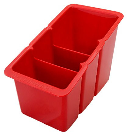Delfinware 2500 RD Plastic Cutlery Box, Red, 19 x 10.5 x 13 cm