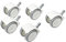 Topstar Bürostuhlrollen Hartbodenrollen Set 5 Stk. Topstar S'Neaker Rollendurchmesser 50mm / Stiftgröße 10mm weiß/grau, Aus Kunststoff