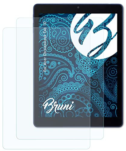 Bruni Película Protectora compatible con Acer Chromebook Tab 10 Protector Película, claro Lámina Protectora (2X)