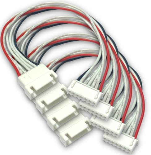 4x Stück JST-XH Premium 6S 7Pin 30cm Balancerkabel Balancer Verlängerung Ladekabel XH Stecker auf Buchse 24AWG Silikonkabel Adapterkabel für 22,2V Lipo Akku Modellbau