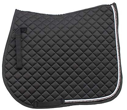 Rhinegold 0 Elite Schabracke mit Diamantbesatz, Pony-Schwarz