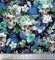 Soimoi Blauer Baumwoll Voile Stoff Totenkopf & Anemone Blumendruck Stoff Von Hof 56 Zoll Breit