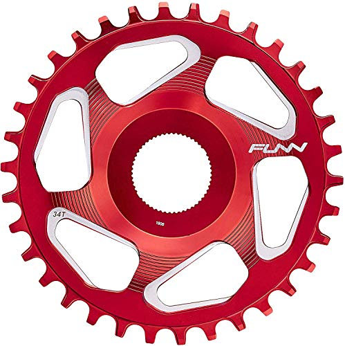 Funn Solo ES Plato Narrow Wide para Shimano E-Bike (38 Dientes, Rojo)