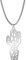 cooltime Halskette mit Kaktus-Anhänger aus Edelstahl Unisex Kette und Geschenk (Kaktus)
