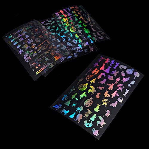 FineInno 18 Blatt Aufkleber Resin Film Harz Füller Resin Mold Filler Füllmaterial DIY Epoxidharz Handwerk Scrapbooking Stickers DIY Dekoration