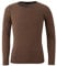 Panzy® Girls Long Sleeve Plain Basic 100% Cotton Top Kids T-Shirt Tops Crew Uniform Tee (4/5 yrs, Brown)