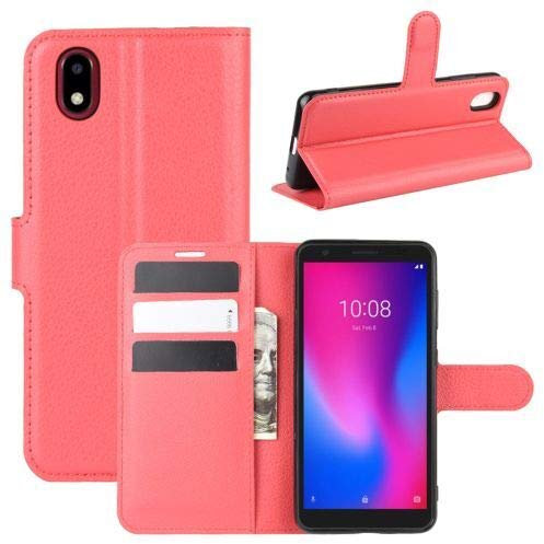 betterfon Handyhülle Kompatibel mit ZTE Blade A3 (2020) | Premium Qualität TPU Klapphülle für Blade A3 (2020) mit Kartenfächern | Magnetverschluss Handyhülle | Rot
