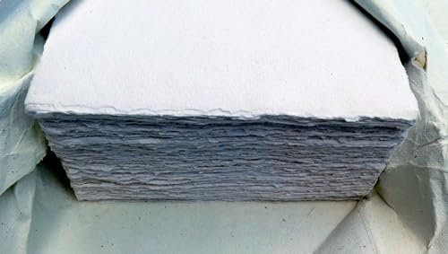 handgeschöpftes Büttenpapier Aquarellpapier A4 10 Bogen/Set matt weiß 200g/m² BaumwollLinters (AM224)