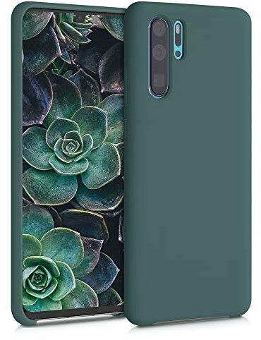 kwmobile Cover per Huawei P30 Pro Custodia - Back Case per Smartphone in Silicone TPU - Protezione Gommata - verde blu