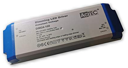 Dimmbarer 24V LED Marken Trafo von AcTEC | 100 Watt / 24 V Dimmbar