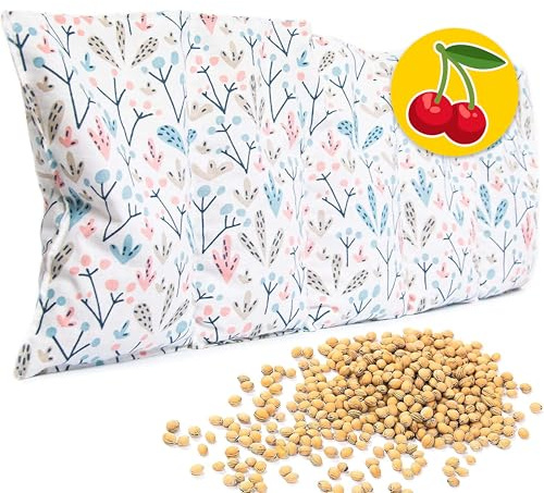Amilian Kirschkernkissen Mikrowelle 55 x 20cm Wärmekissen Rücken Kirschkernkissen Nacken Schulter Wärmekompresse Körnerkissen Kinder Erwachsene Massagekissen Kältekissen Kirschkernkissen gross
