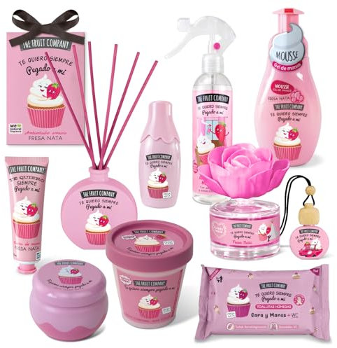 The Fruit Company Addiction Super Pack Ambientador, 11 unidades, Papel, Vidrio, pehd, Fresa Nata