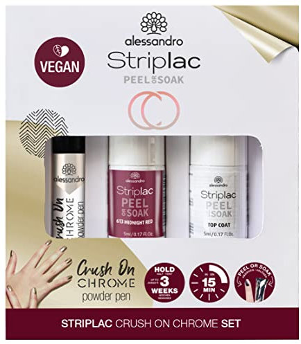 alessandro Striplac Peel or Soak ICEGOLD Crush On Chrome Set– Perfekte Nägel in 15 Minuten