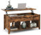 COSTWAY Couchtisch höhenverstellbar, Sofatisch mit Stauraum Ablagefächern, Beistelltisch aus Holz, Kaffeetisch Teetisch für Wohnzimmer, 104,5 x 49,5 x 48,5-61cm (Vintage)