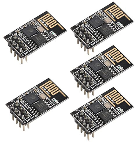 Wishiot ESP8266 ESP-01S WLAN-Transceiver-Modul, 4 MB Flash, 3,3 V, WLAN-Modul, kompatibel mit AR-duino IDE (5)… (EPS-01S, 5)