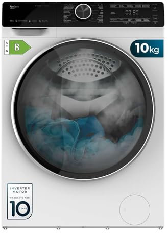 Cecotec Lavadora 10 Kg Carga Frontal Bolero DressCode 2000 Autodosis. 1400 rpm, 1750 W, Motor Inverter Plus, Sistema Autodosis con Programa, MyFav, Steam Max, 14 Programas