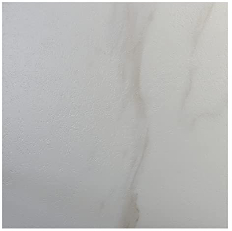 DIVCHI Self Adhesive Vinyl Flooring Waterproof Peel and Stick Floor Tiles for Bathroom Kitchen Living Room Anti Slip (12 Inch x 12 Inch, White Marble, 20 PCS)