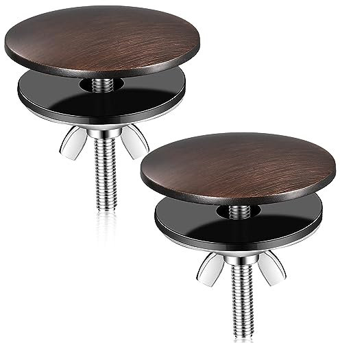 Cubierta de agujero de fregadero de cocina de 2 pulgadas, cubierta de agujero de grifo de bronce aceitado de acero inoxidable para fregadero de cocina, tapa de tapón de metal ciego (2 piezas)