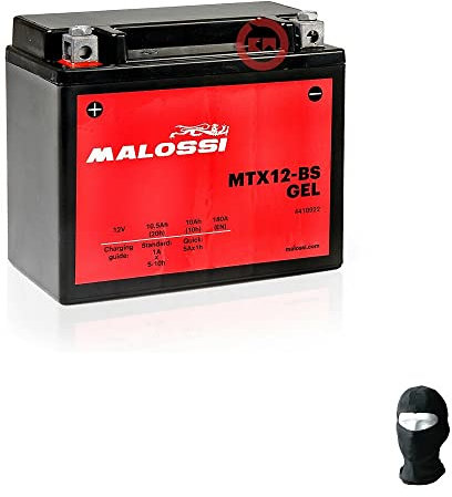Compatible avec Kymco KXR 250 de 2004 à 2004 Batterie en gel MALOSSI MTX12-BS déjà prête à l'emploi active en usine, batteries 10 Ah 12 volts