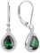 YL Damen Ohrhänger 925 Sterling Silber Mai Geburtsstein Smaragd Oval Tropfen Ohrringe