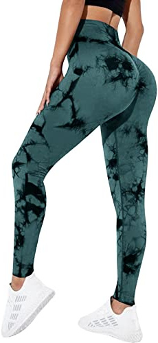 Litthing Gym Leggins Deporte Mujer Yoga Leggings Push Up Suaves Elásticos Tie Dye Mujer Anticeluliticos sin Costuras Opaco Scrunch Pantalones Yoga Running