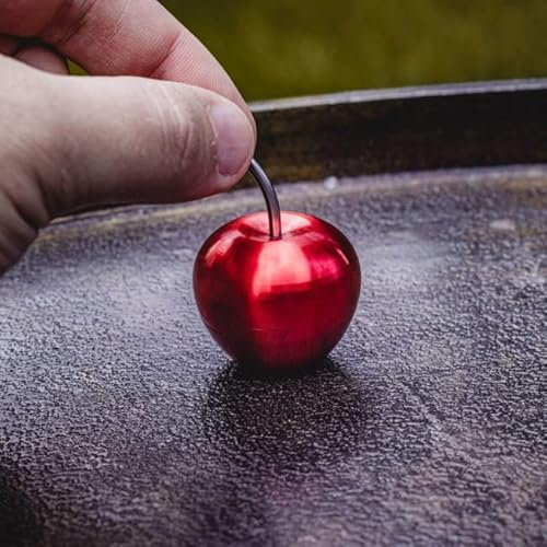 RED Dovetail Apple Puzzle - Luxury Metal Puzzle by Wil Strijbos, Streetwise Puzzles (34mm)