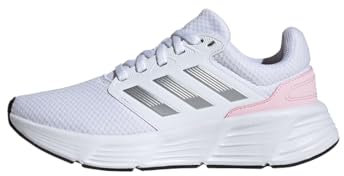 Adidas Femme Galaxy 6 Shoes, Cloud White/Silver Metallic/Pink, 39 1/3 EU