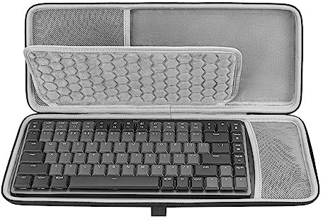 Geekria 75% Keyboard and Mouse Case, Portable Hard Shell Travel Bag for 84 Keys Computer Mechanical Gaming Keyboard, Compatible with Logitech MX Mechanical Mini, Keychron K3 Version 2