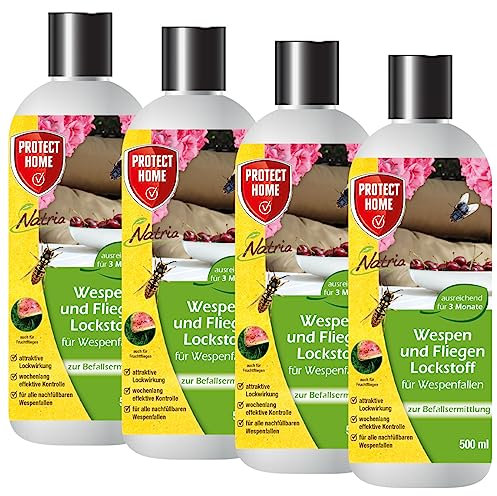 PROTECT HOME Natria Wespen und Fliegen Lockstoff - 4X 500 ml