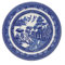 AuraHome Blue Willow Dinner Plate 27cm 10.5 Inches Diameter Glazed Iconic Elegant Blue-Printed Scene on White Porcelain Depicts Nature Historical Imagery Collectible