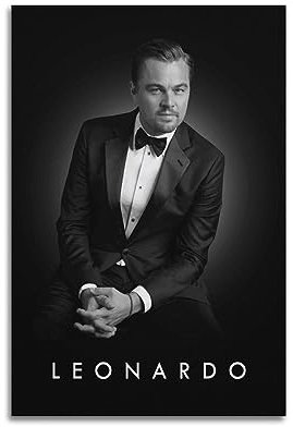 VZRSQZK Schauspieler Leonardo Dicaprio Poster, dekoratives Gemälde, Leinwand-Wandposter und Kunstdruck, modernes Familienschlafzimmer-Dekor-Poster, 20 x 30 cm