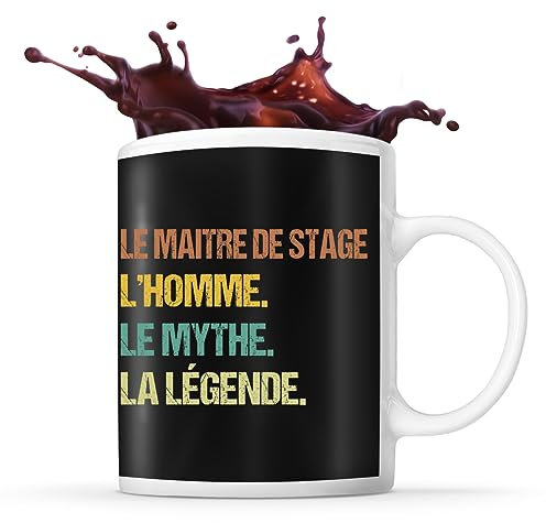Planetee Tasse Maître de stage Légende Vintage | Mug homme Humour idée cadeau anniversaire collègue ami