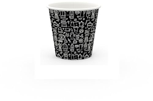 GRADISCO 500 Bicchieri in Carta per Caffe Cappuccino Thè Nero Fantasy 100% Biodegradabili e Riciclabili in Cartoncino Rivestito in PE per Bevande Calde Monouso Usa e Getta (500, 90ml)