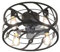 WDENI Caged Ceiling Fan with Lights and Remote, 19 Industrial Ceiling Fans with Lamps, Vintage Fan Light with 6 Speeds AC Motor and Timer for Living Room Kitchen Bedroom Farmhouse (black-)