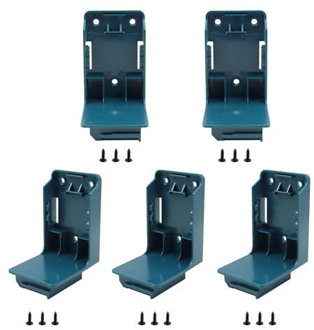 5 Stück Akkuhalter Werkzeughalter Kompatibel mit Makita 18v Akku und Werkzeuge (2 in 1), akkuhalter wandhalterung Halterung akkuhalterung Elektrowerkzeughalter Elektrowerkzeughalter Wandhalterung