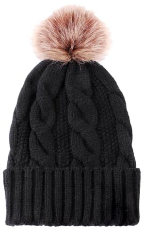 NyxSeat Gorro de Lana para Mujer, a Prueba de Viento, Grueso y Cálido para Deportes al Aire Libre e Invierno