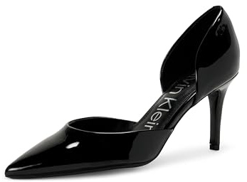 Calvin Klein Women's Gloria Pump, Black Patent 002, 8