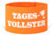 CHCAES Tagesvollster Armbinde Orange Klett Armbinden Elastische 35 * 7cm Binde Armband für Vereinsfeier Schützenfeste Geburtstag Junggessellenabschiede