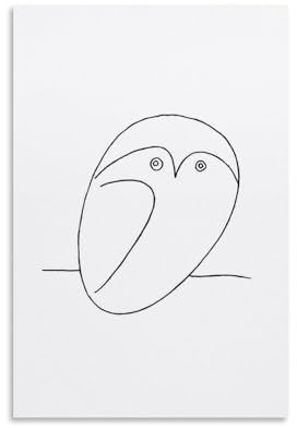 HBEOOP Pablo Picasso berühmte Farbe (kleine Eule), Druck, Poster, Kunstdruck, Wandfoto, Farbe, hängendes Bild, Familie, Schlafzimmer, Dekoration, Geschenk, 30 x 45 cm