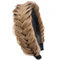 Gledola Wide Messy Braided Headband with Teeth Synthetic Hair Braided Headband High Elasticity Braids Braided Hair Band Hairpiece for Girls Women (Dirty Blonde)